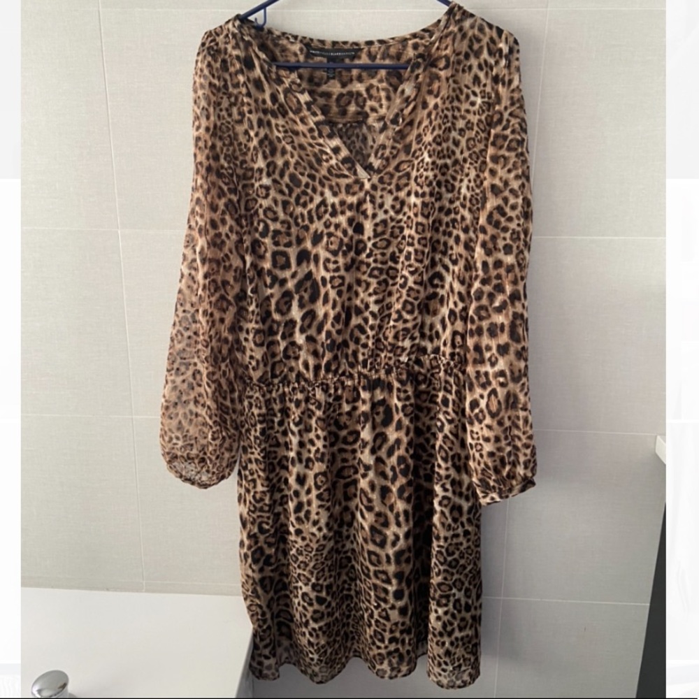 White House black market leopard print dress